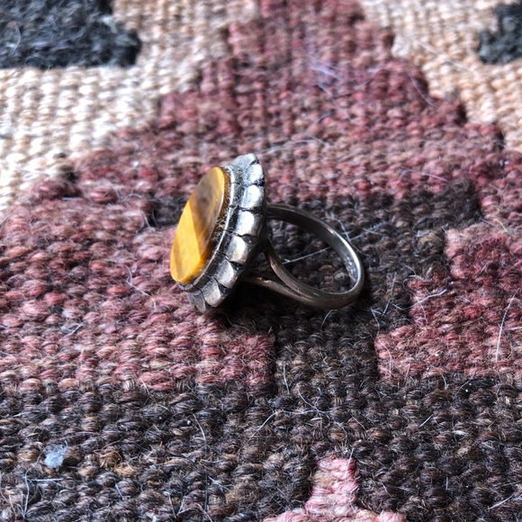 VTG - Tiger’s Eye Tourmaline Silver Ring - Picture 4 of 5